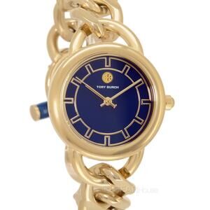 TORY BURCH Ravello Women's Gold Watch, Navy Blue Dial